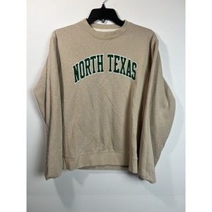 League 91 Women's Size Oatmeal Small University Of North Texas Sweatshirt